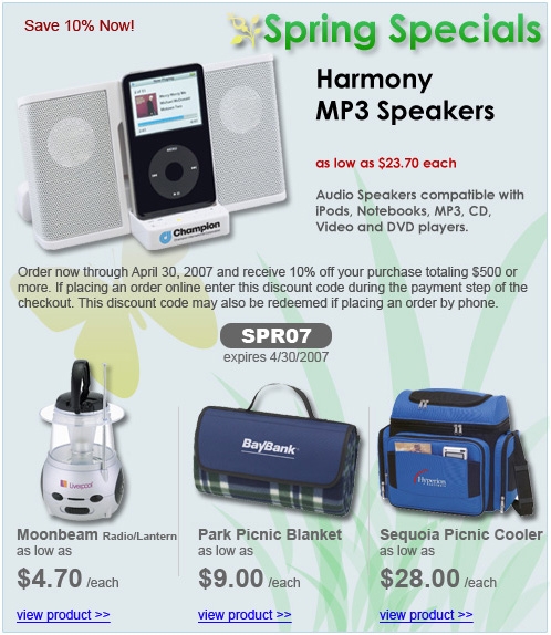 Spring Specials