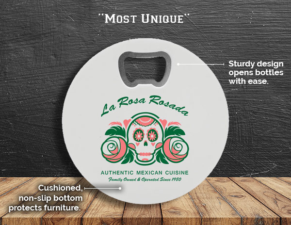 Round Bottle Opener Coaster