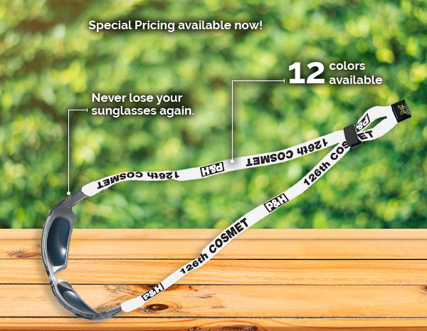 1/2" Knitted Cotton Double Panel Imprint Eyewear Retainer