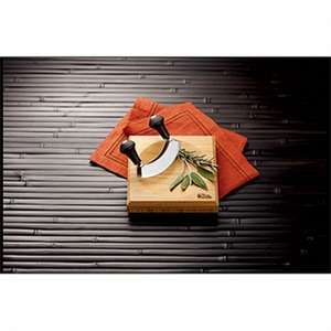 Custom Promotional Moso Bamboo Mincing Board And Knife - Wood