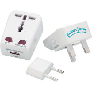 Custom Promotional Universal Travel Adapter With USB Port