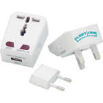 Promotional Travel & Outdoor Gifts - Universal Travel Adapter With USB Port