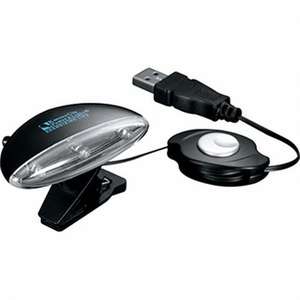 Retractable Led Swivel Head USB Light - Black