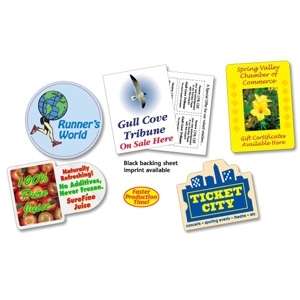 Custom Promotional Clear Vinyl Removable Decal - 18 to 28 Sq In (Static on Back)