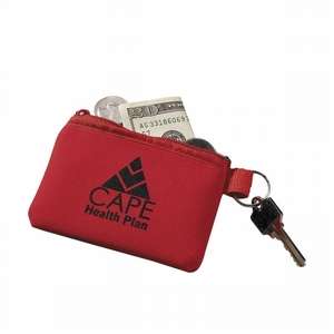 Custom Promotional Taft Zip Pouch with Key Holder
