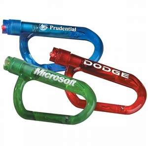 Custom Promotional Element Carabiner w/ Flashlight