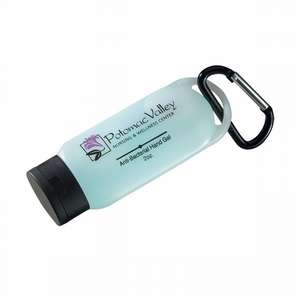 Custom Promotional Atlantic Anti-bacterial Gel Carabiner Bottle - 2oz