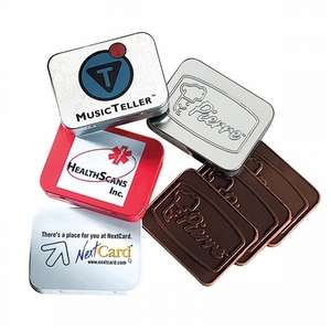 Custom Promotional 3 Custom Molded Chocolate Bars In Tin