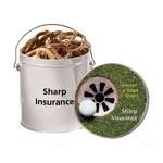 Imprinted Gift Boxes & Ribbons - Bounty 1 Gallon Tin - Full Color, Empty