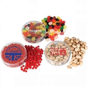 Custom Promotional Barrel Plastic Tubs - (with fill C)