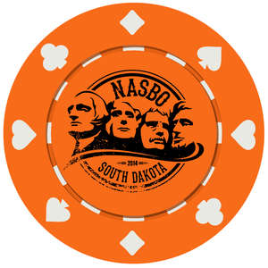 Custom Promotional Clay Poker Chip - Suited Style - 1 Side