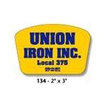 Imprinted Stickers - Hard Hat Vinyl Decal - 2" x 3"