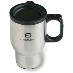 Custom Promotional Stainless Steel Sculptured Travel Mug - 16 oz.