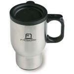 Custom Coffee Mugs - Stainless Steel Sculptured Travel Mug - 16 oz.