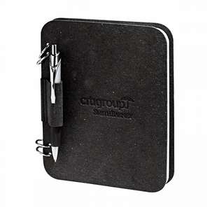 Custom Promotional Recycled Leather Ring Journal