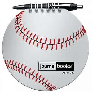 Baseball SportsPad Journal Book - 5" x 5", 60 Sheets 