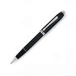 Promotional Rollerball Pens - Cross Townsend Black Lacquer/Rhodium Plated Selectip Rolling Ball Pen