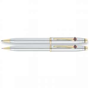Custom Promotional Cross Century II Medalist Ball-Point Pen/0.5mm Pencil Set