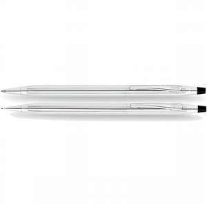 Cross Classic Century Lustrous Chrome Ball-Point Pen and 0.5mm Pencil Set 