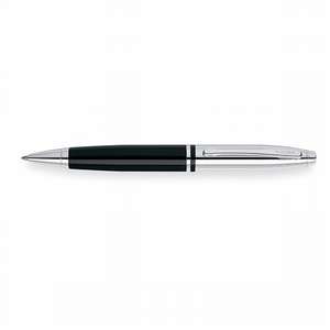 Custom Promotional Cross Calais Chrome/Black Lacquer Ball-Point Pen