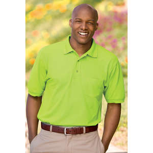 Port Authority - Silk Touch Pique Knit Sport Shirt w Pocket 