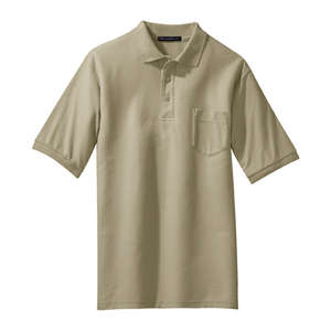 Port Authority - Silk Touch Pique Knit Sport Shirt w Pocket Stone