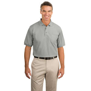 Port Authority - Silk Touch Pique Knit Sport Shirt w Pocket 