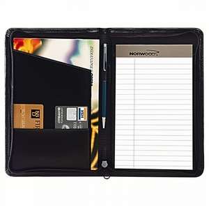 Script Zippered Jr. Padfolio