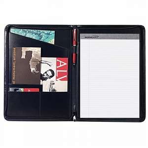 Script Zippered Padfolio 