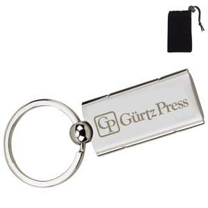 Custom Promotional Satin Rectangle Swivel Keyholder