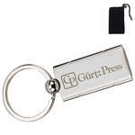 Wholesale Metal Keychains - Satin Rectangle Swivel Keyholder