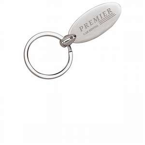 Custom Promotional Oval Stainless Steel Keyholder