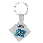 Customized Standard Keychains - Diamond Soft Plastic Standard Key Chain 1-3/4"