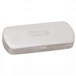 Custom Promotional Deluxe Manicure Set in Satin Silver Tin