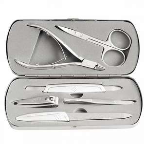 Deluxe Manicure Set in Satin Silver Tin