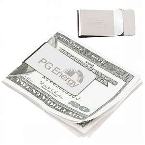 Engraved Chrome Money Clip