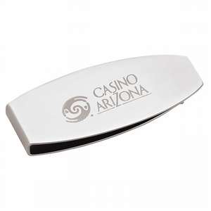 Custom Promotional Satin Silver Money Clip