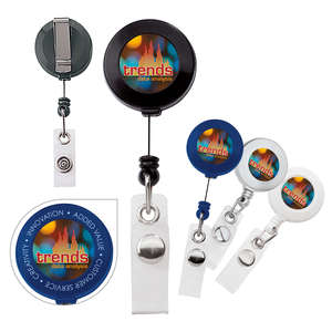 Custom Promotional Retractable Badge Holder with Side Clip