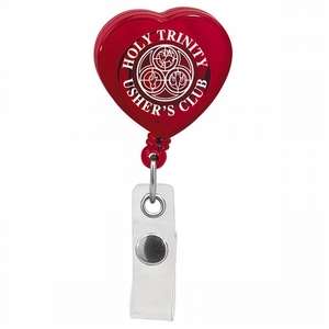Custom Promotional Caring Heart Retractable Badge