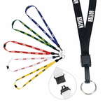 Logo Economy Lanyards - Breakaway Lanyard with Key Ring - 1/2"