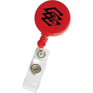 Custom Promotional Round Retractable Badge Holder and Badge Reel