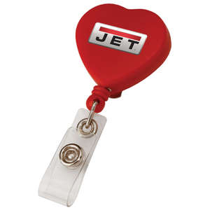Custom Promotional Heart Badge Holder and Badge Reel