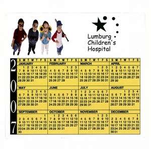 Square Cornered Calendar Magnet 