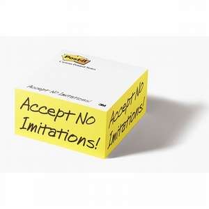 Custom Promotional Post-it(R) Custom Printed Notes Half-Cube 4"W x 2"H x 4"D - White