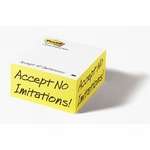Promotional Note Cubes - Post-it(R) Custom Printed Notes Half-Cube 4"W x 2"H x 4"D - White