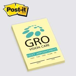 Custom Promotional Post-it(R) Custom Printed Notes 2"W x 3"H - 50 sheets, Neon/Ultra Colors