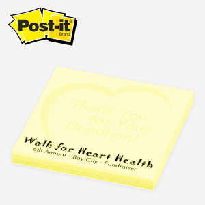 Custom Promotional Post-it(R) Custom Printed Notes 3"W x 3"H - 50 Sheets, Standard Paper Colors