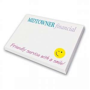 Custom Promotional Post-it(R) Custom Printed Notes 4"W x 3"H - 50 Sheets, Standard Paper Colors
