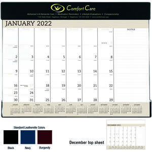 Custom Promotional Vinyl Desk Pad Calendar - 2013