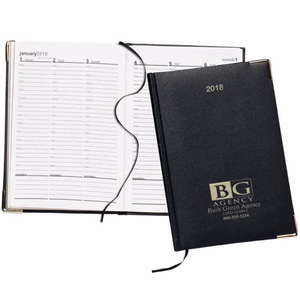 Custom Promotional Bach Small Weekly Desk Calendar with Gold Corners - 2013